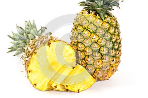 Sliced healthy fresh pineapple