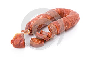 Sliced Iberian chorizo, from Barrancos