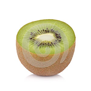 Sliced kiwi fruit isolated on white background