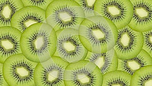 Sliced kiwi fruit pattern background