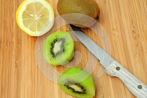 Sliced Kiwi And Lemon