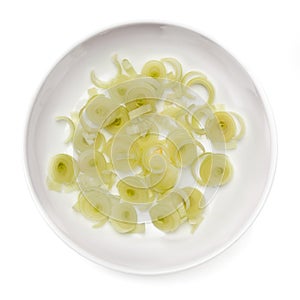 Sliced Lemon Grass in White Bowl