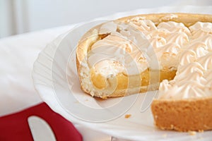 Sliced Lemon Meringue Pie photo