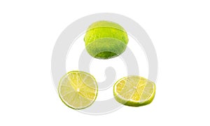 Sliced lime isolated