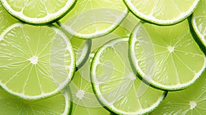 sliced lime white background