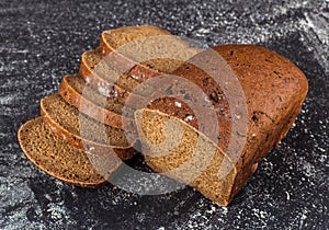 Sliced loaf rye bread