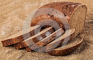 Sliced loaf rye bread