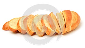 Sliced long loaf bread