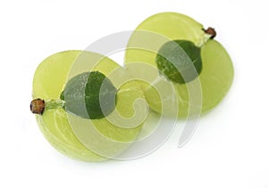 Sliced medicinal amla fruit