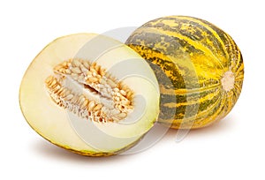 sliced melon path isolated