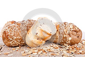 Sliced of multigrain bread photo