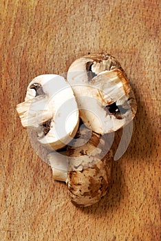 Sliced mushrooms