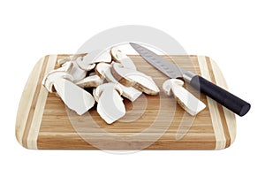 Sliced mushrooms