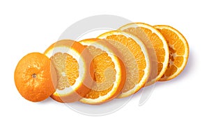 Sliced orange fruit