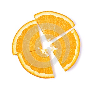 Sliced orange fruit