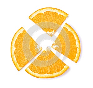 Sliced orange fruit