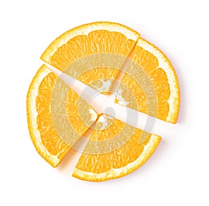 Sliced orange fruit