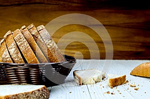 A Sliced Pain De Campagne Au Levain.