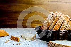 A Sliced Pain De Campagne Au Levain Bread.