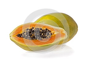 Sliced papaya