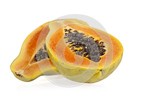 Sliced papaya