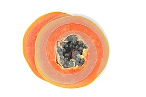 Sliced Papaya closeup