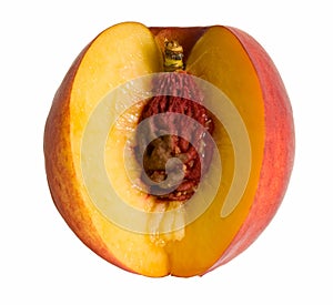 Sliced peach and clingstone