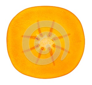 sliced persimmon path isolated