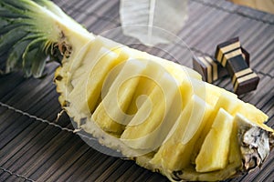 Sliced pineapple