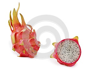 Sliced pitaya dragon fruit