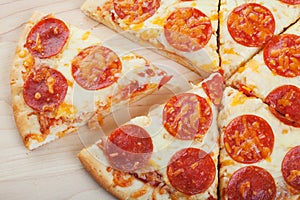 Sliced pizza