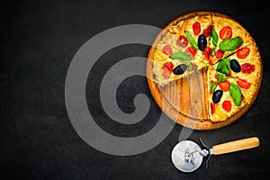 Sliced Pizza on Copy Space