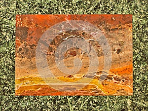 Sliced polished stone