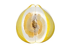 Sliced pomelo isolated