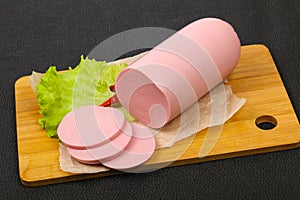 Sliced pork sausage