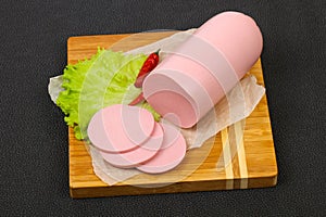 Sliced pork sausage