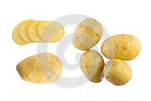 Sliced Potato. Raw state