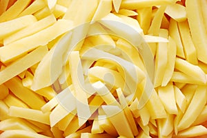 Sliced potatoes