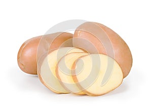 Sliced potatoes