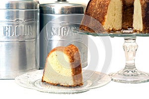 Sliced Pound Cake Isolated