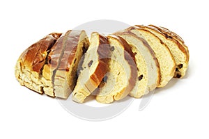Sliced raisin bread