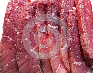 Sliced Raw Beef