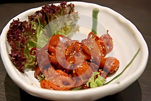 Sliced raw beef