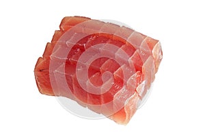 Sliced raw bluefin tuna