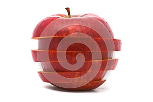 Sliced red apple