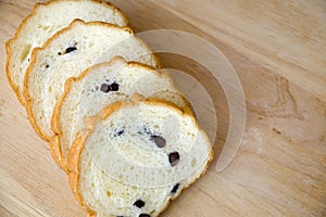 Sliced red bean bread