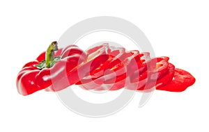 Sliced red bell pepper