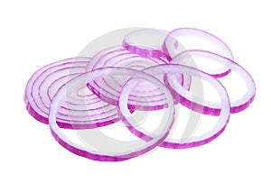 Sliced red onion photo