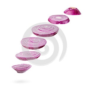 Sliced red onion