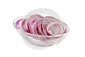 Sliced Red Onion or Purple Onion Rings Isolated